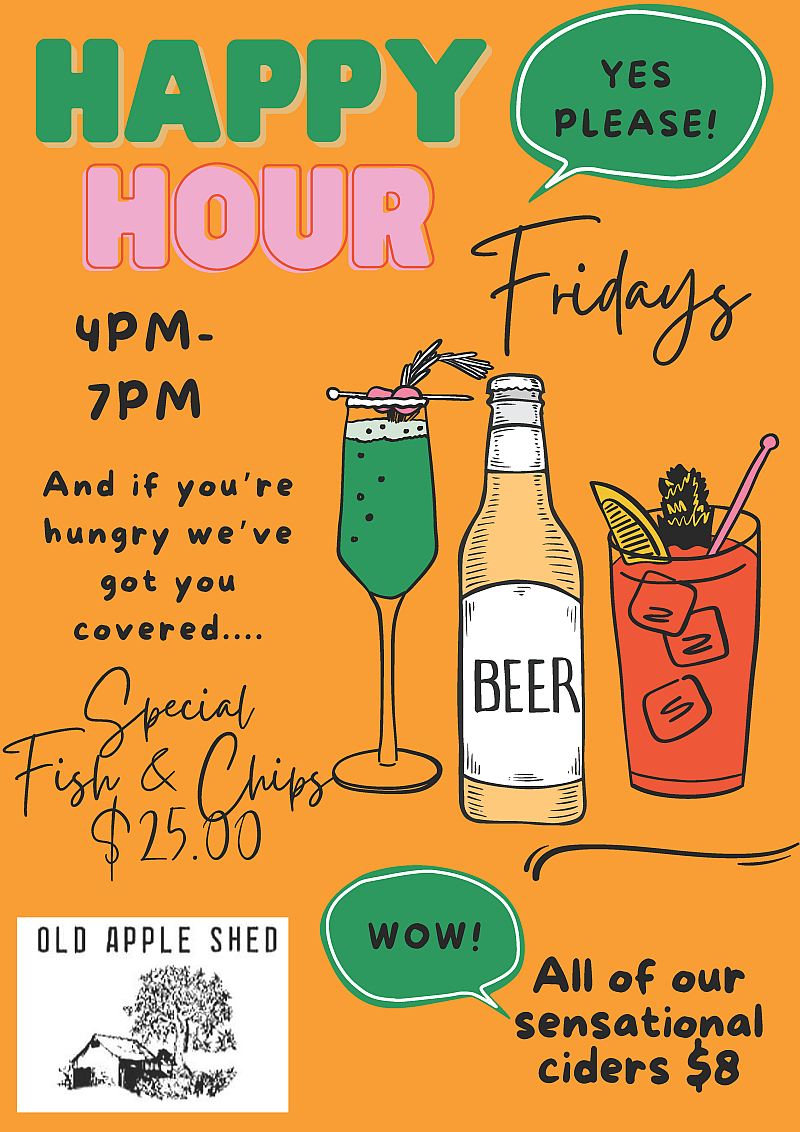 Flyer - Happy Hour with Fish Chip Special
